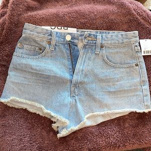 High waisted jean shorts
